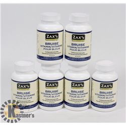LOT OF 6 NEW ZAX BRUISE VITAMIN BOTTLES