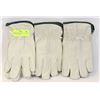 Image 1 : THREE NEW ZENITH FLEECE LINED WORK GLOVES SIZE MEDIUM DRIVERS.