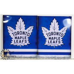 LOT OF 2 MAPLE LEAFS NHL METAL SIGNS