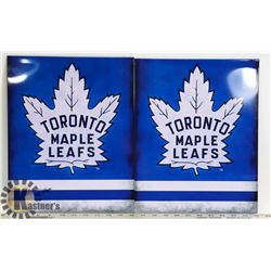 LOT OF 2 MAPLE LEAFS NHL METAL SIGNS