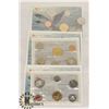 Image 1 : 1992 LOT OF 3 CANADIAN COIN SETS WITH SCARCE NOT ISSUED FOR CIRCULATION 25 CENTS COIN.