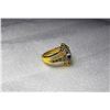 Image 2 : 5)  GOLD TONE OVER STAINLESS STEEL AND CZ RING,  SIZE8.