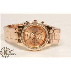 GENEVA ROSE GOLD COLORED WATCH.