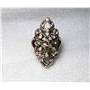 Image 1 : 9)  GOLD TONE WITH CLEAR RHINESTONES