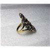 Image 2 : 9)  GOLD TONE WITH CLEAR RHINESTONES
