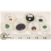 Image 1 : 74 CARATS OF GENUINE EMERALD, RUBY, SAPPHIRE, LAPIS LAZULI GEMSTONES.