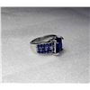 Image 2 : 6)  LAB CREATED BLUE SAPPHIRE AND 10K