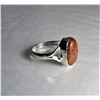 Image 1 : 4)   SILVER TONE OVAL SUNSTONE