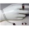 Image 1 : 19)  SUITE OF RED & WHITE HEART SAPPHIRE