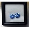 Image 1 : 11)  LOT OF 2 MATCHED ROUND OCEAN BLUE