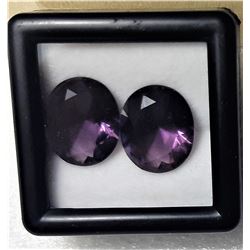 13)  LOT OF 2 MATCHED, NATURAL OVAL