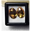 Image 1 : 12)  LOT OF 2 MATCHED OVAL YELLOW ZIRCON