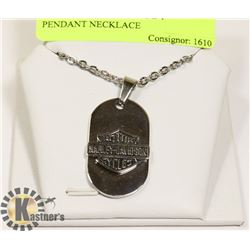 HARLEY DAVIDSON DOG TAG LOGO PENDANT NECKLACE