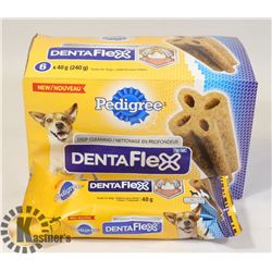 BOX OF DENTAFLEX DOG BONES.