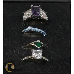 LOT OF 4 LADIES ESTATE  RINGS