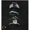 Image 1 : LOT OF 4 LADIES ESTATE  RINGS