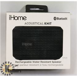 IHOME ACOUSTICAL KNIT RECHARGEABLE WATER RESISTANT