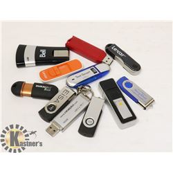 BAG WITH 10 USBS INCL. 2GB, 4GB, 8GB, 16GB