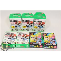 BAG OF FUJIFILM INSTAX MINI CREDIT CARD SIZED