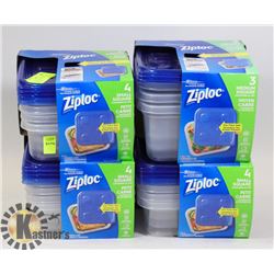 LOT OF ZIPLOC FOOD STORAGE CONTAINERS