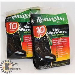 TWO NEW 10 PACKS OF REMINGTON TOE WARMERS