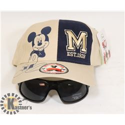 NEW DISNEY MICKY MOUSE ADJUSTABLE BALL CAP WITH