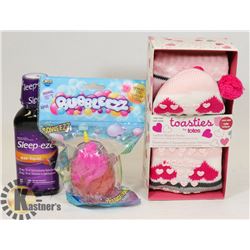 TOASTIES BY TOTES ONE SIZE LADIES SLIPPER SOCKS W/