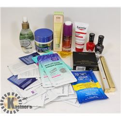 BAG OF ASSORTED BEAUTY CARE PRODUCTS