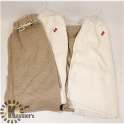 LOT OF 4 SOFT SCARFS