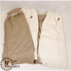 LOT OF 4 SOFT SCARFS