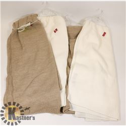 LOT OF 4 SOFT SCARFS