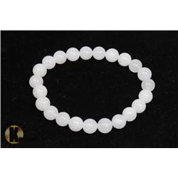 #66-SELENITE BEAD BRACELET 8mm/7.5"