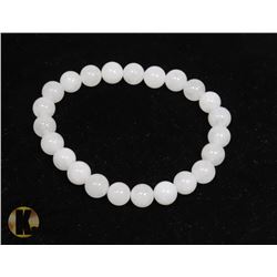 #67-SELENITE BEAD BRACELET 8mm/7.5"