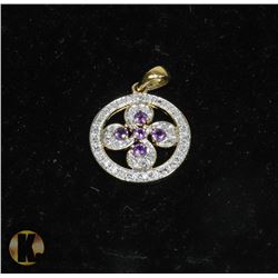 #31-AMETHYST & CZ PENDANT