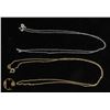 Image 1 : #9-STERLING SILVER NECKLACE 2PCS 18"