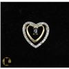 Image 1 : #45-BLUE SAPPHIRE & CZ PENDANT