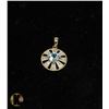 Image 1 : #41-SKY BLUE TOPAZ & CZ PENDANT