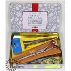 GROOMER'S TOOLS IN HUDSON'S BAY TIN