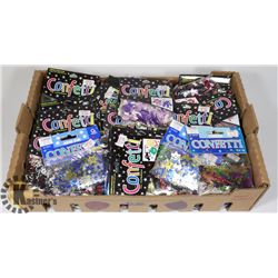 LOT OF ASSORTED PARTY CONFETTI