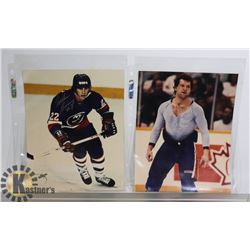 SIGNED 8X10 PHOTOS OF DAVE SEMENKO AND MIKE BOSSY.