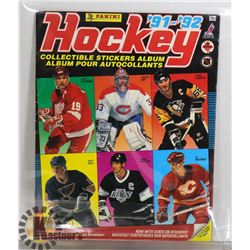 91-92 PANINI HOCKEY STICKER ALBUM - NO STICKERS.