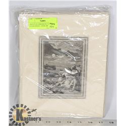 GROUP OF 4 DRAMATIC COPPER ENGRAVINGS - OVER 200