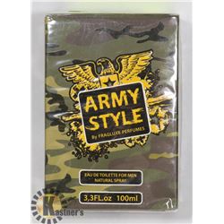 ARMY STYLE 3.3 FL. OZ. CAMO EAU DE TOILETTE FRANCE