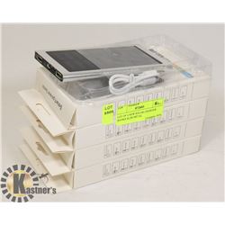 LOT OF 4 NEW SOLAR CHARGER BANKS SLIM METAL