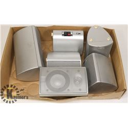 6 AUDIO SOURCE SURROUND SPEAKERS.