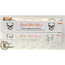 LOT OF 17 NEW 50ml SKULL SHOT GLASSES