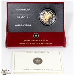 2006 50 CENT GOLDEN DAISY STERLING SILVER COIN
