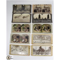PACK OF 10 STEREOSCOPE CARDS.