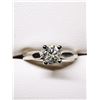Image 1 : 98) 14K WHITE GOLD DIAMOND SOLITAIRE RING,