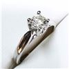 Image 3 : 98) 14K WHITE GOLD DIAMOND SOLITAIRE RING,